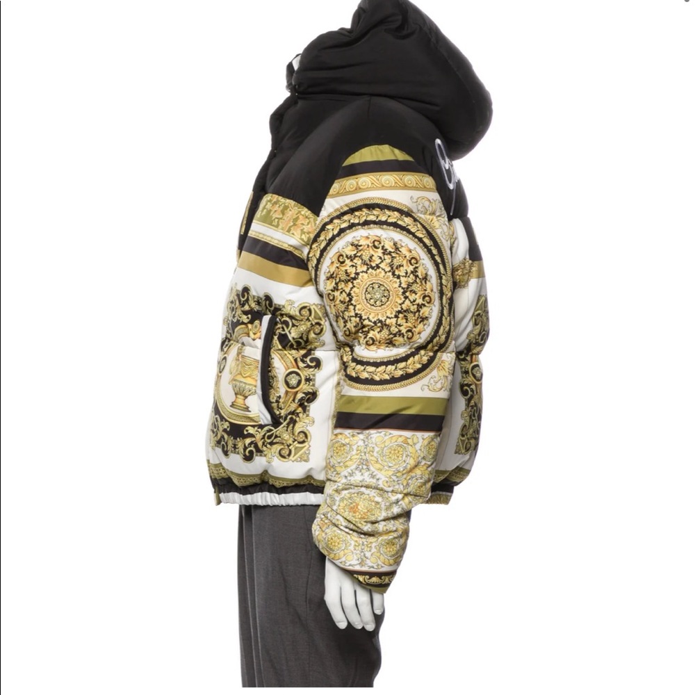 RARE 2021 Gianni Versace Barocco Mosaic Print Puffer Jacket EUC IT46 - Picture 13 of 16